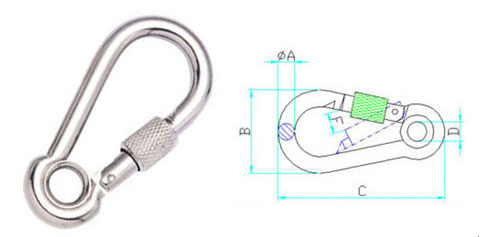 Snap Hook With Eyelet and Screw