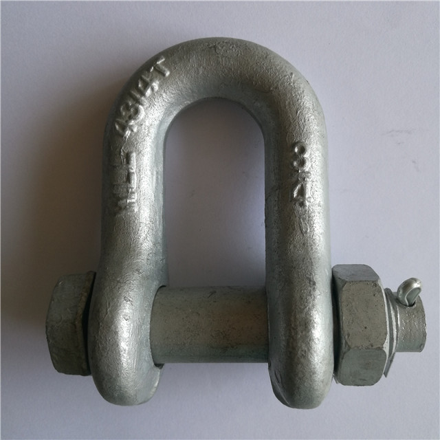 Safety D Shackle Drop Forged U.S. Bolt Type Chain Shackles
