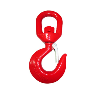 US Type Drop Forged Chain Hoist Lifting Crane Hook Swivel Hoist Hook with Safety Latch