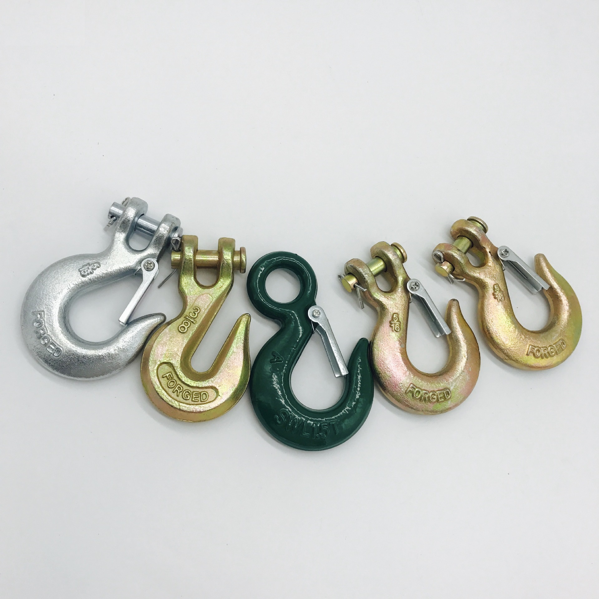 Drop Forged Eye Slip Hook with Safety Latch Eye Hooks Wholesale