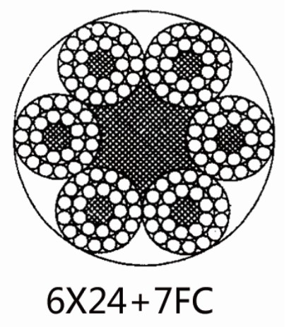 Stainless Steel Wire Rope 6×24+7FC Steel Wire Rope