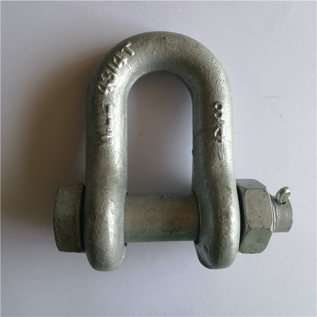 Safety D Shackle Drop Forged U.S. Bolt Type Chain Shackles