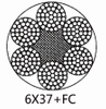 Ungalvanized Steel Wire Rope 6×37 Steel Wire Rope