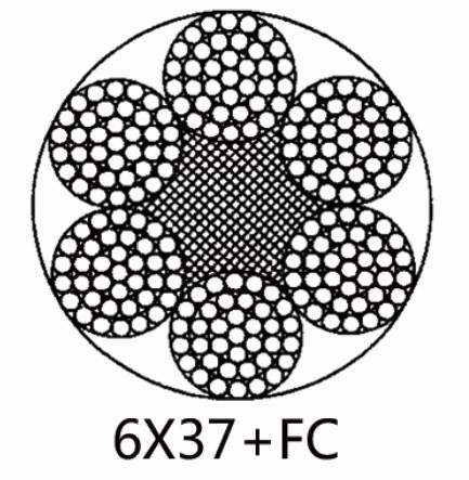 Ungalvanized Steel Wire Rope 6×37 Steel Wire Rope