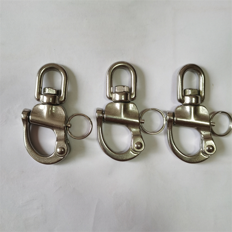 Stainless Steel Swivel Eye Snap Shackle Quick Release Shackle 