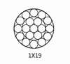 1×7 Steel Wire Rope or Stainless Steel Wire Rope 1x19
