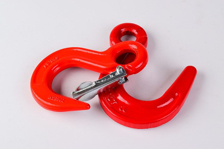 U.S Type Eye Hoist Hook with Latch for Carbon Steel Eye Hook