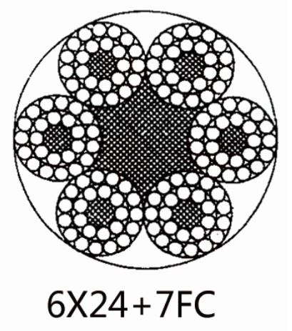 Stainless Steel Wire Rope 6×24+7FC Steel Wire Rope
