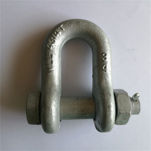 Safety D Shackle Drop Forged U.S. Bolt Type Chain Shackles
