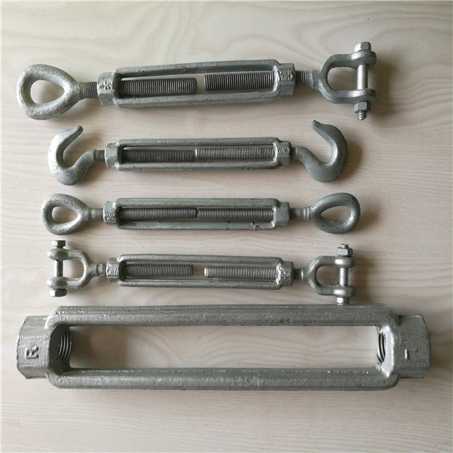 Drop Forged Turnbuckle Hot Dip Galvanized Double Hook Turnbuckle