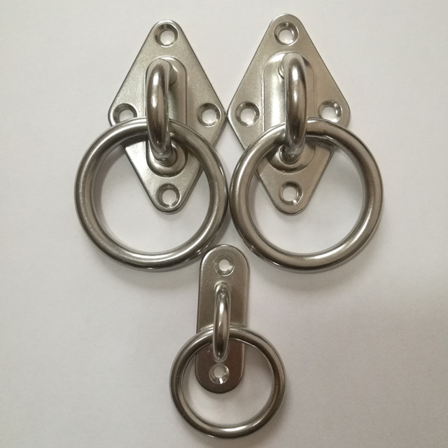 SS304 or SS316 Eye Plate Oval Eye Plate with Ring