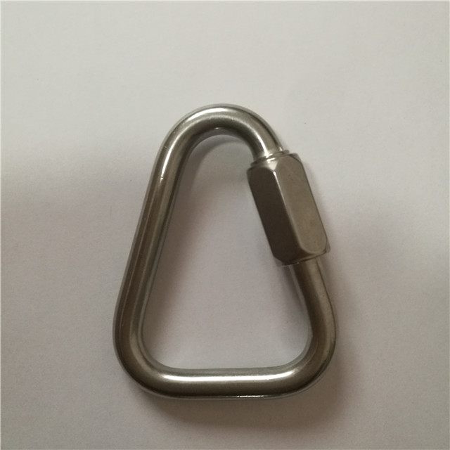 Stainless Steel Chain Quick Link Triangle Carabiner