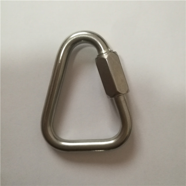 Stainless Steel Chain Quick Link Triangle Carabiner